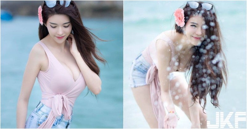 「白嫩大奶妹」海邊戲水！「粉嫩渾圓」大長輩一彎腰就見客！身材太好了啦！【EV棋牌】-EV棋牌