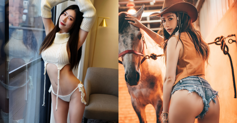 邪惡牛仔「比特」短褲深卡蜜臀縫，馬廄也能「賣屁股」！【EV棋牌】-EV棋牌