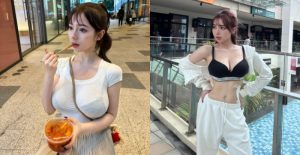 校花級台德混血女大生蹲路邊吃泡菜 透視上衣根本遮不住巨乳【EV棋牌】-EV棋牌