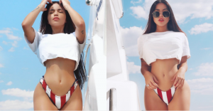 小腰精！奶妹隱乳術破功「比基尼罩不住立體雙頭燈」　上帝視角好幸福啊【EV棋牌】-EV棋牌