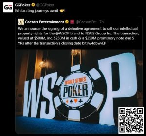 【EV扑克】重磅消息!GGPoker以5亿刀大手笔收购WSOP!线上金手链8/18荣耀开战【EV棋牌】-EV棋牌
