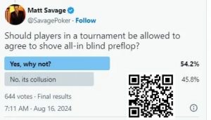 【EV扑克】锦标赛第一手牌几个人说好不看牌全下算作弊吗?【EV棋牌】-EV棋牌