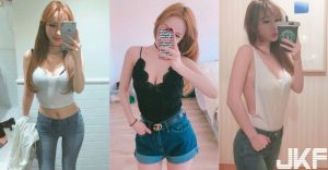 熱到受不了！爆乳奶妹「三點式」泳裝消暑，腿間「神秘地帶」差點意外露出…【EV棋牌】-EV棋牌