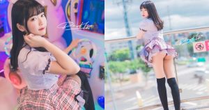 實踐大學的「巨乳學生妹」出沒！色氣JK短裙被風吹起，露出「飽滿蜜桃」好驚人【EV棋牌】-EV棋牌