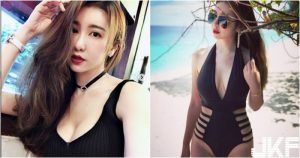 「低胸爆乳正妹」台北出沒！性感泳裝「火辣美體」包不住！設計超邪惡的啊！【EV棋牌】-EV棋牌