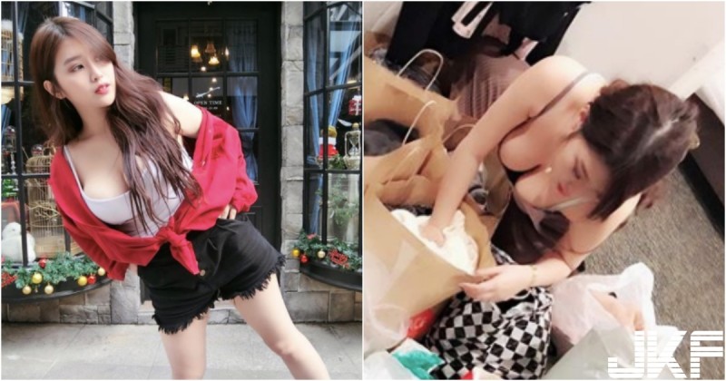 「爆乳妹子」逛街大血拼！彎腰撿貨「巨奶倒出」畫面超兇猛！【EV棋牌】-EV棋牌