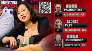 【EV扑克】2%胜率All In?女演员化身赏金猎人,拿AA一鱼两吃爽收200W大底池!【EV棋牌】-EV棋牌