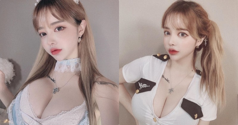 巨乳麻豆「아효」愛扮火辣女僕挑逗，胸前兩顆乳球快比足球大了！【EV棋牌】-EV棋牌