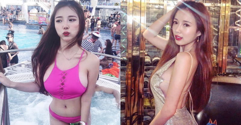 大到罩不住!巨乳DJ「Amber Na藍星蕾」奶量炸裂 包覆不住直接溢出來!