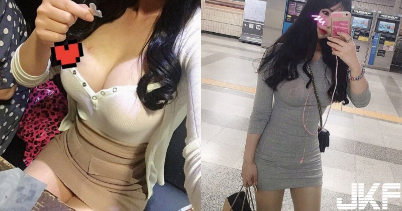 把愛心給我移走!「巨乳網紅」自拍視角太邪惡,捷運「深V爆乳」路人口水都流出來啦!