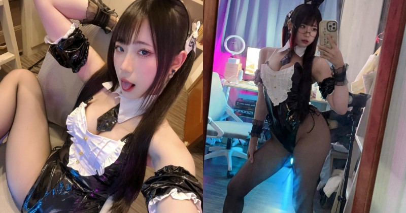 「台越混血巨乳正妹」化身性感兔女郎，黑絲蜜大腿讓網友直呼：想被夾死【EV棋牌】-EV棋牌