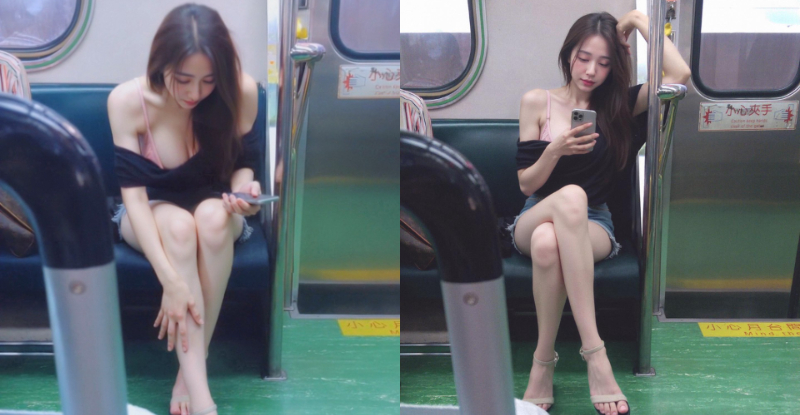 通勤遇見天菜正妹「sgyunyan」，「玉腿倒雪乳」還是個超派人物！【EV棋牌】-EV棋牌