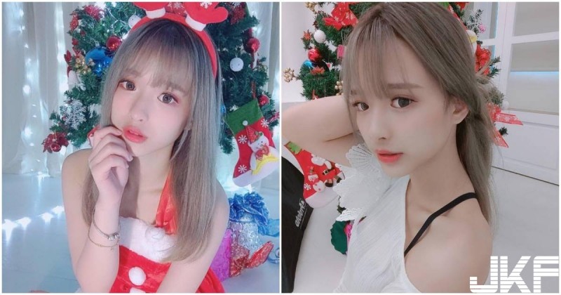 超可愛正妹「熊熊」！穿聖誕裝「表情好無辜」，粉絲都眼冒愛心了！【EV棋牌】-EV棋牌