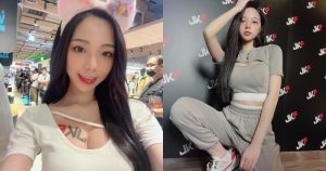 甜美正妹「啾啾」現身新莊體驗VR!爆乳狂騎腳踏車讓路人都駐足!【EV棋牌】-EV棋牌