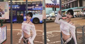 香港彌敦道驚見台灣妹「Dory」，應景蛇年展「超細美腰」！【EV棋牌】-EV棋牌