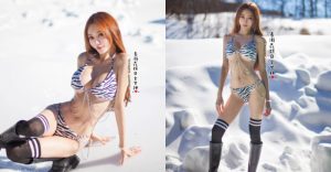 日文女神「長瀨昆妮」雪地超清涼,「爆乳美腰」揪團堆雪人【EV棋牌】-EV棋牌