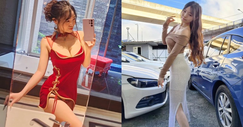 中古車業務開工穿這樣你簽不簽？性感寶貝「張瑜 Tako」爆乳旗袍辣秀美腿！【EV棋牌】-EV棋牌
