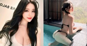這樣泡湯太犯規！氣質女神「謝立琪 Kiki」黑色細丁包不住雪白蜜桃，在水裡更可口啦【EV棋牌】-EV棋牌