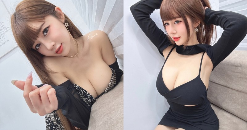 春節爆乳連發!巨乳甜心「安希」每天穿好辣,讓你蛇到不能再蛇