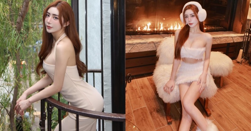 冬天也要爆乳！天燈妹「樂樂」火辣穿搭不畏寒，「雪白美胸細腰」大方露出【EV棋牌】-EV棋牌