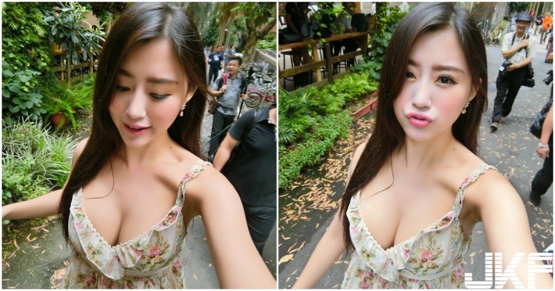 高雄「洋裝爆奶妹」出遊照好猛！由上往下的「男友視角」讓人瘋狂戀愛啊…【EV棋牌】-EV棋牌