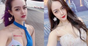 辣妹「朱皮兒」賽車場造型好誘惑，「白嫩酥胸」性感放送！【EV棋牌】-EV棋牌