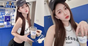 咖啡廳驚見正妹「妮娜張張」,狂曬小蠻腰 粉絲笑:「咖啡太甜!」【EV棋牌】-EV棋牌
