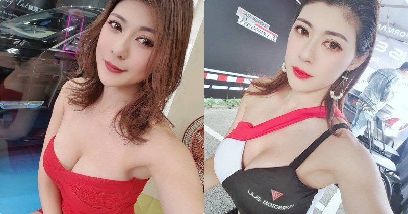 火辣展場正妹「JoJo 嘉嘉」，低胸賽車服「車頭燈好吸睛」！【EV棋牌】-EV棋牌