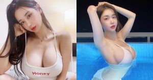 顏值很高沒錯，但「車頭燈」更吸睛！南韓百萬網紅 Candy 爆乳福利大放送【EV棋牌】-EV棋牌