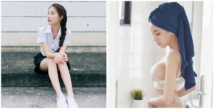 「清純學生妹」制服下藏著胸爆身材！大份量爆乳的超惹火S曲線，清新又火辣！【EV棋牌】-EV棋牌