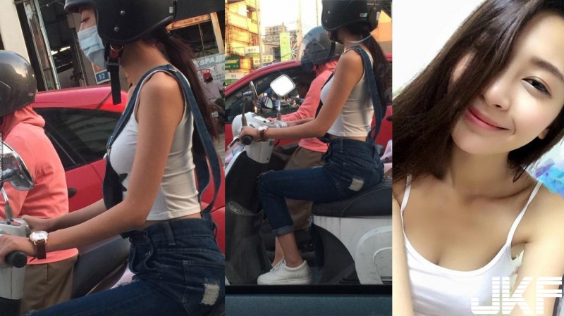 目測有D!等紅燈的「側乳機車妹」逢甲大學正妹Teresa Lin 穿上養眼比基尼好身材呼之欲出