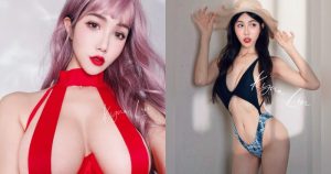 辣成這樣！「Kyna林妤霜」胸前兩粒包不住，紅絲帶讓人想拆開欣賞！【EV棋牌】-EV棋牌