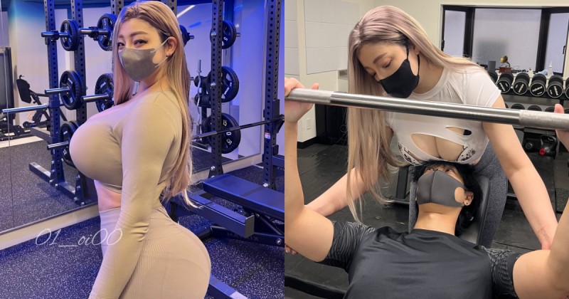 超狂K罩杯女教練「Mai」用巨乳肥臀頂學員臉上幫忙健身！【EV棋牌】-EV棋牌