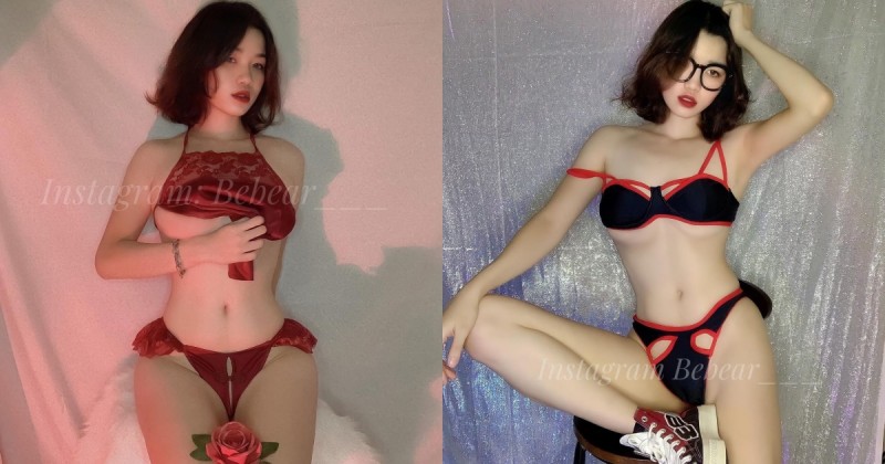 超愛穿情趣內衣！「白皙清純妹子」身材有夠辣，巨乳豐臀還有白嫩該邊！【EV棋牌】-EV棋牌