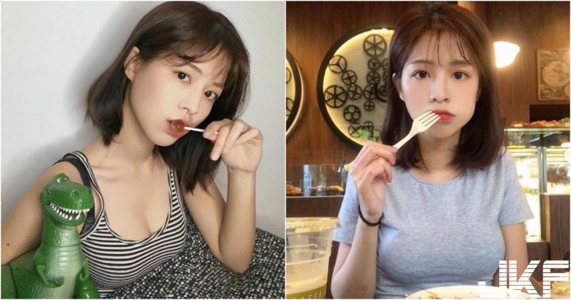 妹子進食好呆萌！「短髮正妹」深藏不露，每次拍照都有亮點～【EV棋牌】-EV棋牌