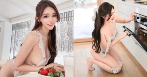 老婆穿這樣做家事你幾點回家？女神「謝立琪 Kiki」裸體圍裙好可口！【EV棋牌】-EV棋牌