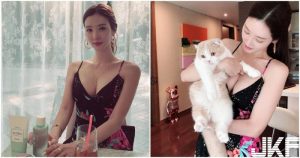 正妹抱貓咪「乳溝溢出」，「貓掌放在美乳上」讓網友都好羨慕【EV棋牌】-EV棋牌