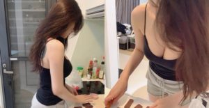 爆乳小廚娘「芮公子」火辣料理　低胸上衣讓雙峰呼之欲出【EV棋牌】-EV棋牌