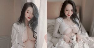 兇猛護理師「黃靜」早起就受地心引力，「掉出巨乳」讓粉絲秒醒！【EV棋牌】-EV棋牌