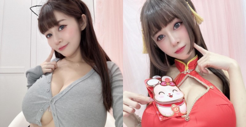 巨乳甜心「安希 Anxi」套上不敢穿出門的衣服　扣子隨時都會蹦開！【EV棋牌】-EV棋牌