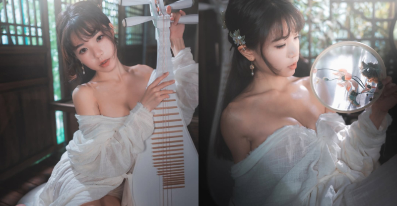 古香美人「瑀彤Shirley」衣落露花香，「香肩美乳」迷人又沈醉！【EV棋牌】-EV棋牌