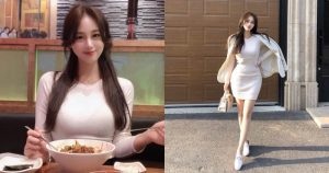 溫柔妹子「用餐時胸型好明顯」，逆天細長美腿「比例太驚人」！【EV棋牌】-EV棋牌