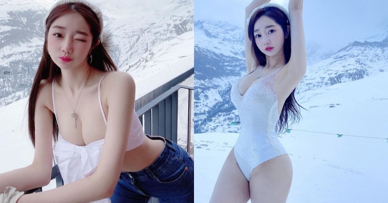 冰天雪地都要被她融化!「大奶甜心angevivi」爆乳小可愛不畏寒 挑戰零下好狂啊~