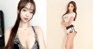 「爆乳裝正妹」胸前車頭燈好大，「背後的緊實翹臀」也超誘惑！【EV棋牌】-EV棋牌