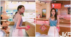 越南妹子露美背逛超市，雪白美肌超Q彈，完全就是天菜啊！【EV棋牌】-EV棋牌