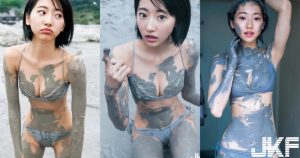 衝一波!海水浴場驚見「爆乳版結衣」身著「危險泥巴衣」!爆乳好身材讓人失去理智【EV棋牌】-EV棋牌