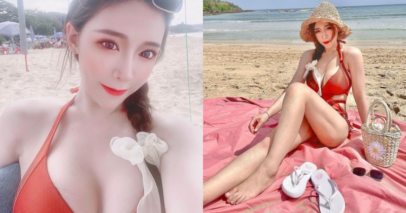 墾丁南灣出現「比基尼正妹」！Nai奈奈挺「34F巨乳」吹海風，濃濃奶香都飄來啦！【EV棋牌】-EV棋牌
