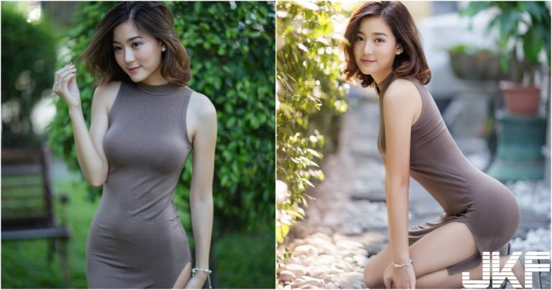 極品！「甜美奶妹」緊身高衩洋裝好撩人！「前凸後翹」超性感Ｓ曲線衣服藏不住！【EV棋牌】-EV棋牌