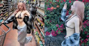 神乳正妹「小宵虎南」只穿內衣逛超市！超兇猛H杯沒在藏，作風好狂放！【EV棋牌】-EV棋牌