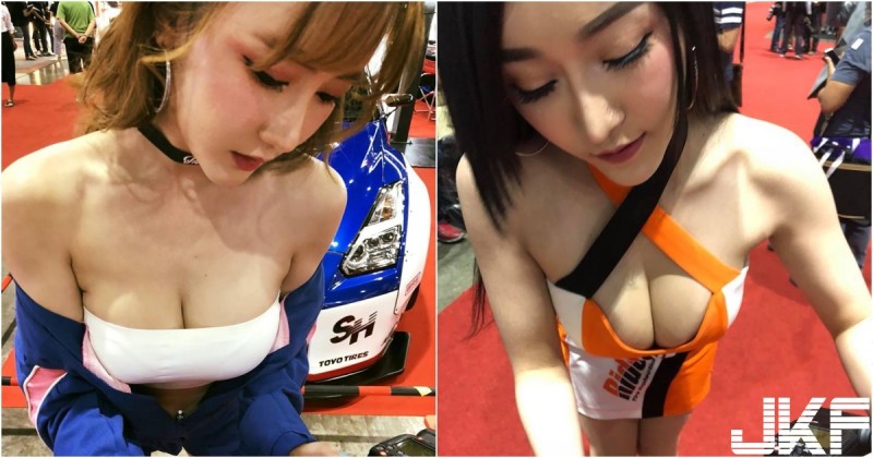 車展最強撩妹法！低頭看照片「上帝視角」美乳溢出！深溝外放福利滿滿！【EV棋牌】-EV棋牌